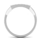 Anillo de banda de diamantes para hombre con esmalte negro