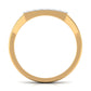 Anillo de banda de diamantes para hombre con esmalte negro