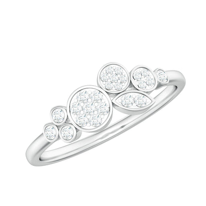 Illusion Set Round Diamond Cluster Engagement Ring
