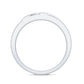 Natural Mens Diamond Wedding Band with Black Enamel