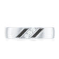 Natural Mens Diamond Wedding Band with Black Enamel