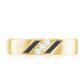 Natural Mens Diamond Wedding Band with Black Enamel