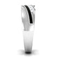 Certified Natural Diamond Mens Wedding Band with Black Enamel