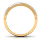 Certified Natural Diamond Mens Wedding Band with Black Enamel