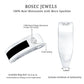Classic Moissanite Mens Wedding Band with Black Enamel
