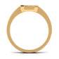 Certified Natural Diamond Mens Engagement Ring with Black Enamel