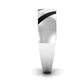 Natural Diamond Mens Wedding Band with Black Enamel