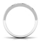 Natural Diamond Mens Wedding Band with Black Enamel