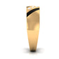 Natural Diamond Mens Wedding Band with Black Enamel