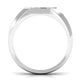 Classic Diamond Mens Engagement Ring with Black Enamel
