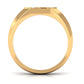 Classic Diamond Mens Engagement Ring with Black Enamel