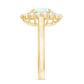 1.2 Carat Oval Cut Ethiopian Opal Halo Engagement Ring with Moissanite