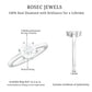 Anillo de Promesa de Diamante Natural con Engaste de Ilusión