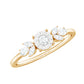 Nature Inspired Diamond Leaf Promise Ring for Women
