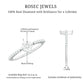 Anillo de promesa de diamante auténtico en engaste de ilusión