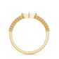 Anillo de promesa de diamante auténtico en engaste de ilusión