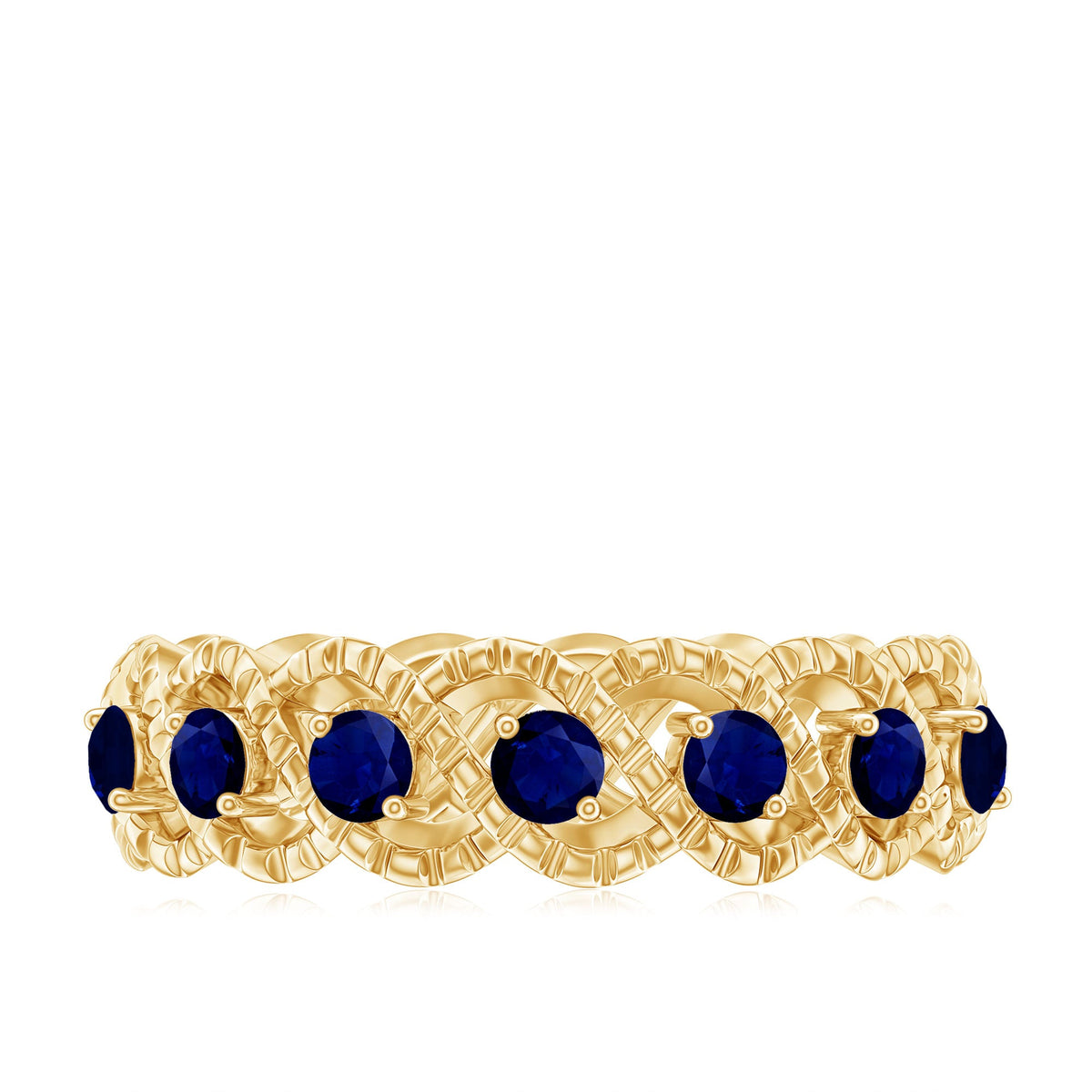 Anillo de Zafiro Azul Natural Infinito para Aniversario