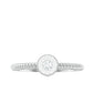 Anillo de compromiso con diamantes en engaste ilusión