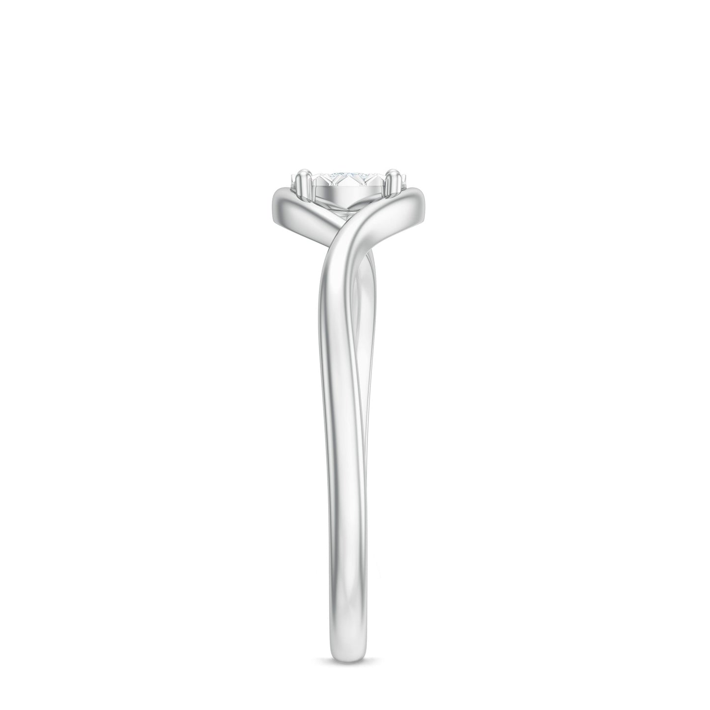 Anillo de promesa minimalista de diamante real certificado para mujer