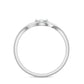 Anillo de promesa minimalista de diamante real certificado para mujer