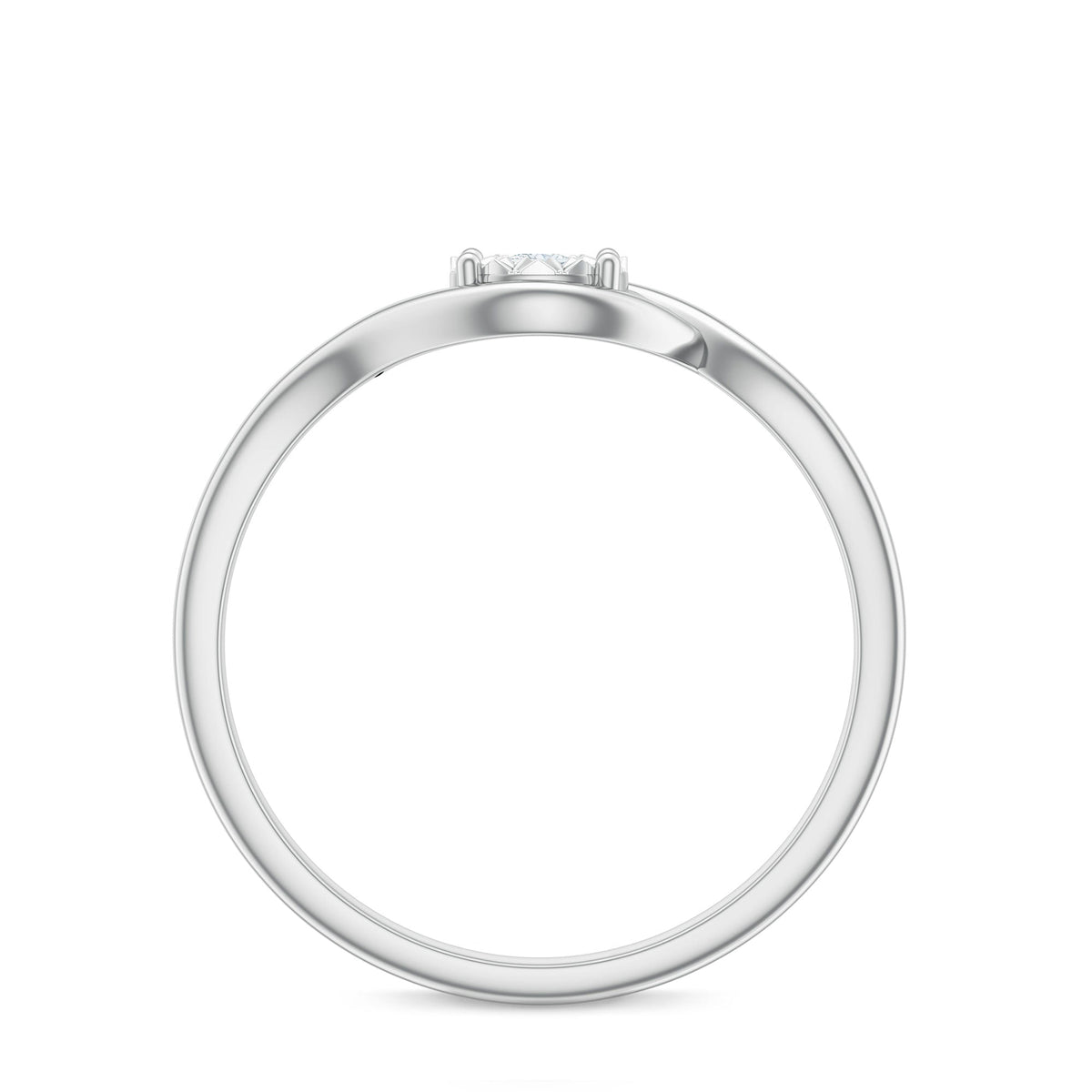 Anillo de promesa minimalista de diamante real certificado para mujer