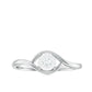 Anillo de promesa minimalista de diamante real certificado para mujer