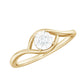 Anillo de promesa minimalista de diamante real certificado para mujer