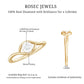 Anillo de promesa minimalista de diamante real certificado para mujer