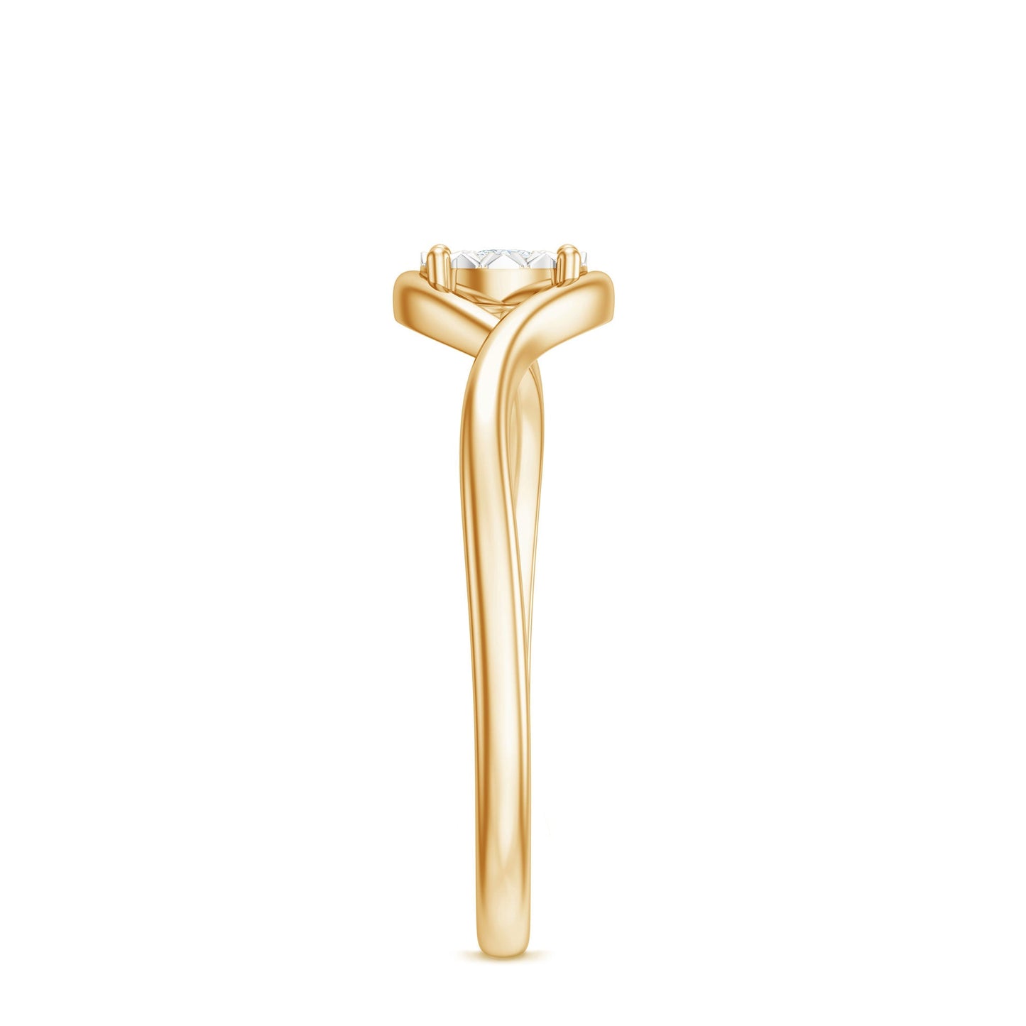 Anillo de promesa minimalista de diamante real certificado para mujer