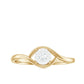 Anillo de promesa minimalista de diamante real certificado para mujer