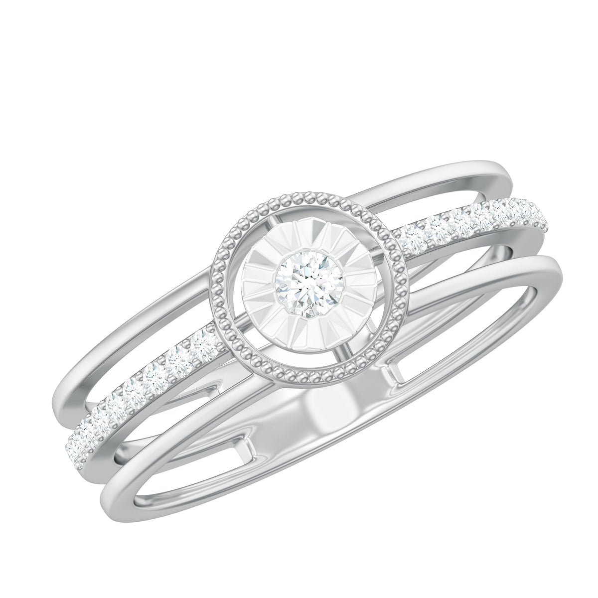 Certified Natural Diamond Engagement Ring for Women