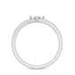 Anillo de compromiso de diamante natural con vástago dividido