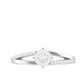 Anillo de compromiso de diamante natural con vástago dividido