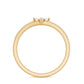 Anillo de compromiso de diamante natural con vástago dividido