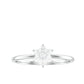 Anillo de oro con diamante en forma de flor y certificado
