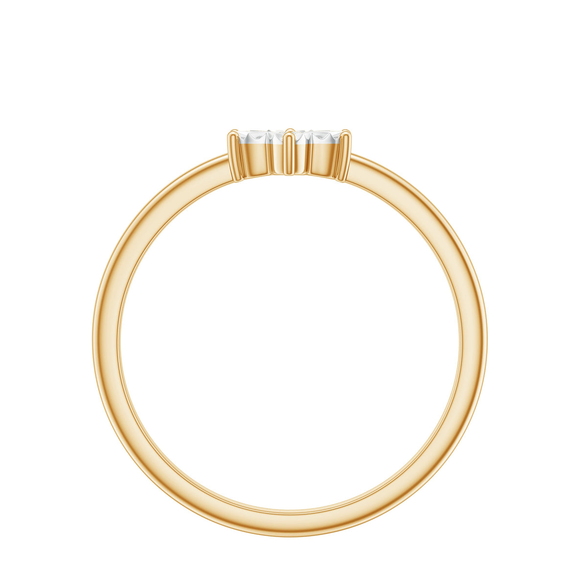 Anillo de oro con diamante en forma de flor y certificado
