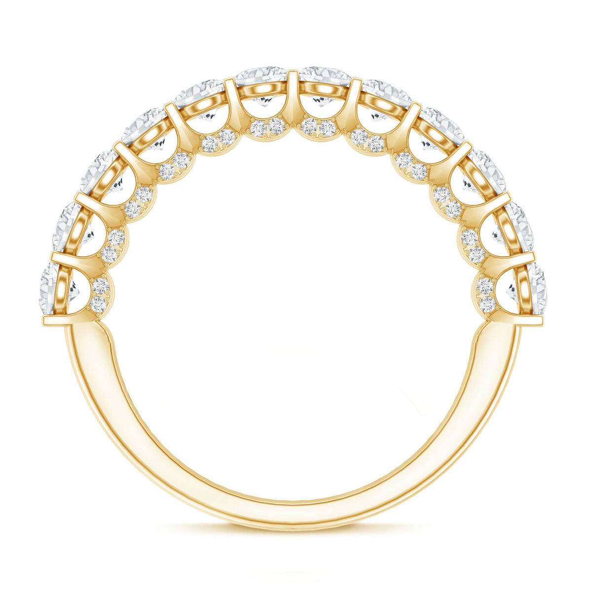 Lab Grown Diamond Half Eternity Wedding Band for Women