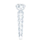 1 Carat Solitaire Moissanite Engagement Ring with Filigree Band