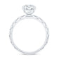 1 Carat Solitaire Moissanite Engagement Ring with Filigree Band