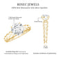 1 Carat Solitaire Moissanite Engagement Ring with Filigree Band
