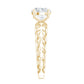 1 Carat Solitaire Moissanite Engagement Ring with Filigree Band