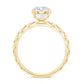 1 Carat Solitaire Moissanite Engagement Ring with Filigree Band