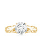 1 Carat Solitaire Moissanite Engagement Ring with Filigree Band