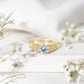 Moissanite Vintage Style Engagement Ring with Celtic Details