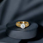 Moissanite Vintage Style Engagement Ring with Celtic Details