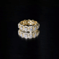 Certified Moissanite Statement Wedding Band for Women