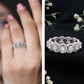 Certified Moissanite Statement Wedding Band for Women