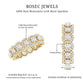 Certified Moissanite Statement Wedding Band for Women