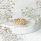 Certified Moissanite Statement Wedding Band for Women
