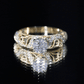 Anillo de compromiso de moissanita de 0,98 quilates de inspiración vintage para mujer